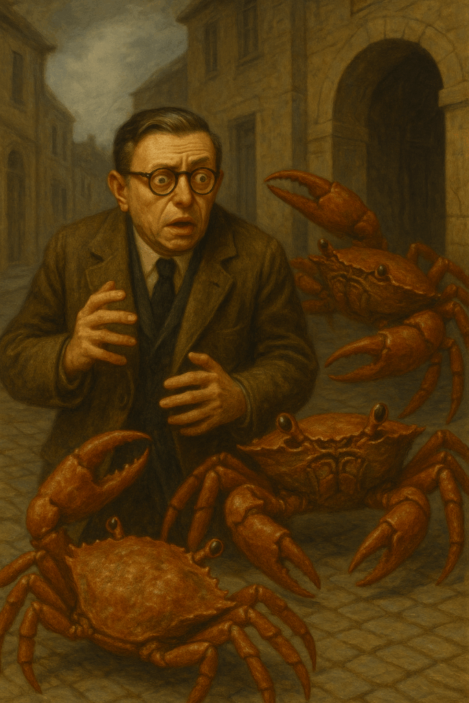 sartre y los cangrejos gigantes